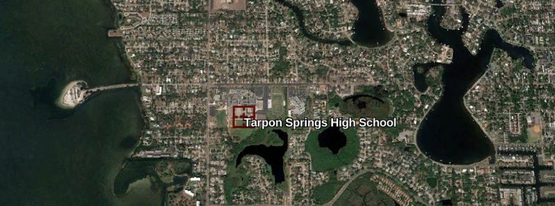 Large sinkhole opens near Florida high school, U.S.