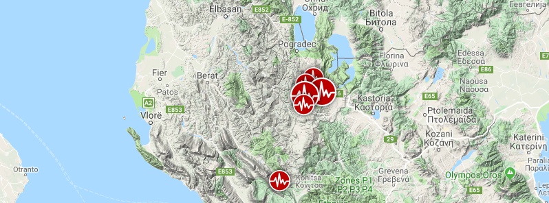 Earthquake swarm shaking Albania – Greece border region, damage and injuries reported