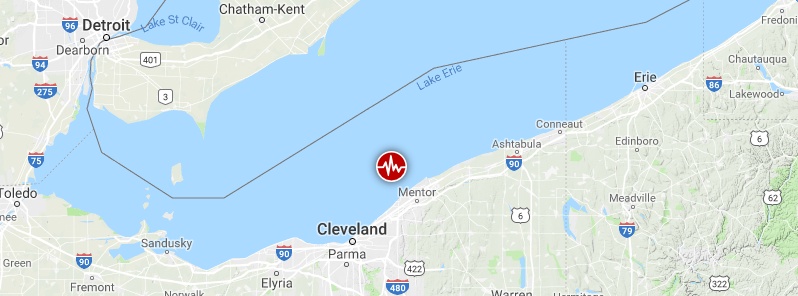 Third earthquake registered under Lake Erie, Ohio