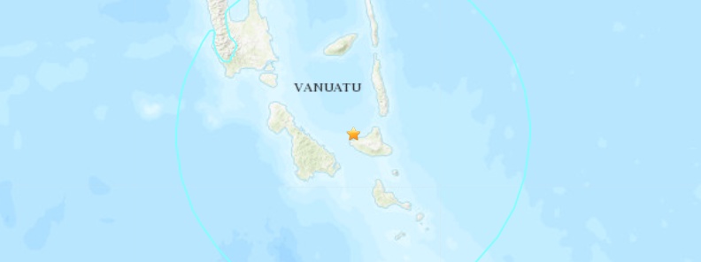 Strong M6.6 earthquake hits Vanuatu at intermediate depth