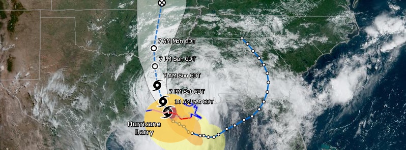 Hurricane “Barry” makes landfall near Intracostal City, Louisiana