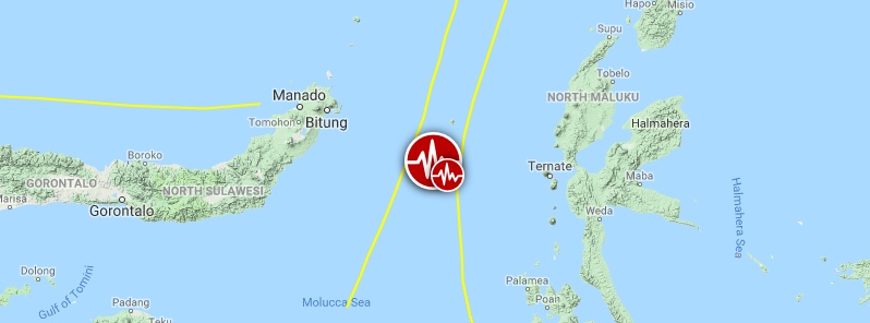 Strong and shallow M6.9 earthquake hits Molucca Sea, Indonesia