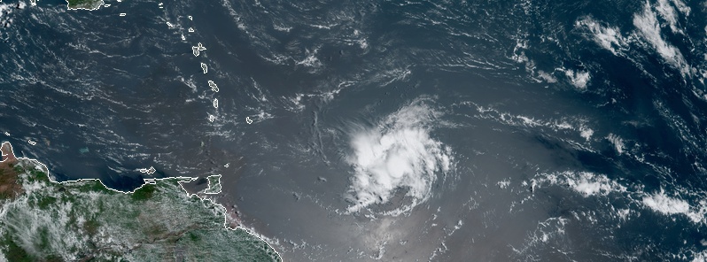 Tropical Storm “Dorian” strengthening on its way toward the Lesser Antilles