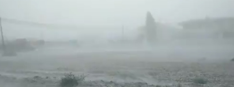 Severe hailstorms hit Alicante, causing huge agricultural damage, Spain