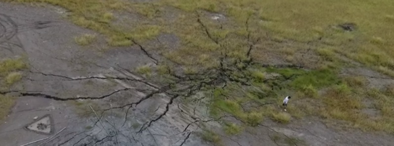 Loud explosion at Piparo mud volcano, cracks appearing across roads, Trinidad and Tobago