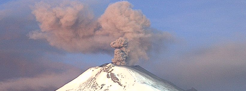 Intense activity continues at Popocatepetl volcano, Mexico