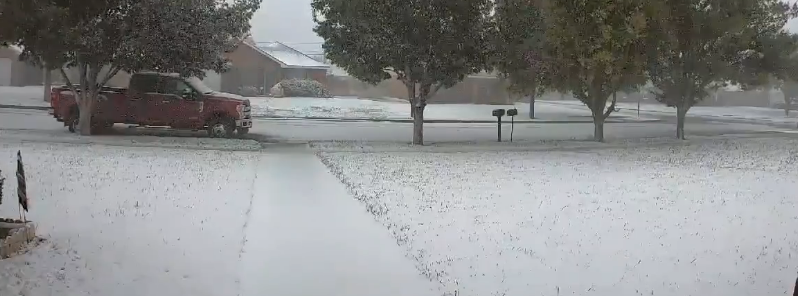 Texas Panhandle near ‘whiteout’ conditions as unusual October snowstorm blankets roads