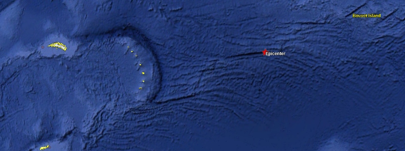 Shallow M6.3 earthquake hits east of the South Sandwich Islands