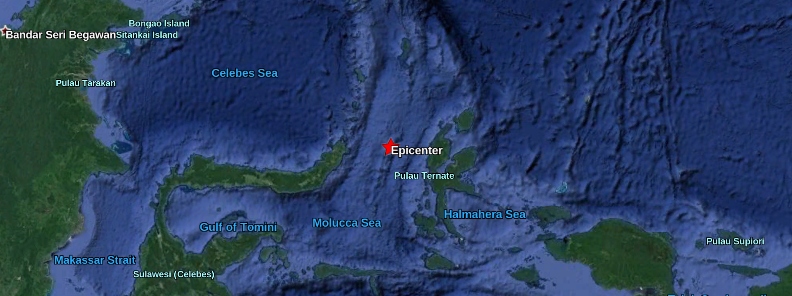 Very strong M7.1 earthquake hits Molucca Sea, Indonesia – tsunami warning issued
