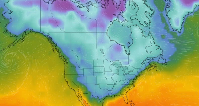 Major Arctic storm hits USA and Canada, record cold temperatures spreading into southern Plains