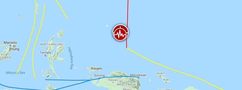 Shallow M6.1 earthquake hits off the coast of Papua, Indonesia