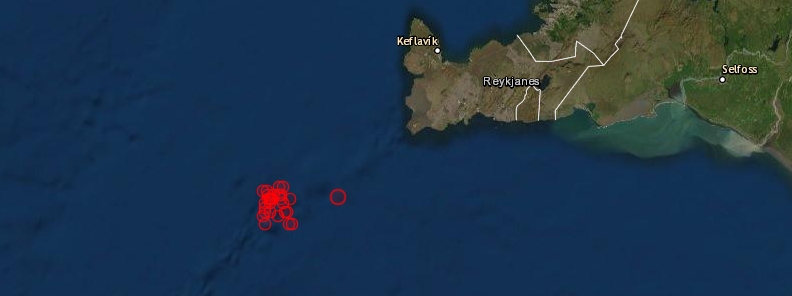 Earthquake swarm starts at Reykjanes volcanic system, Askja swarm still in progress, Iceland