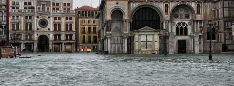 Third record tide hits Venice as Italy faces heavy rain, snow and strong winds