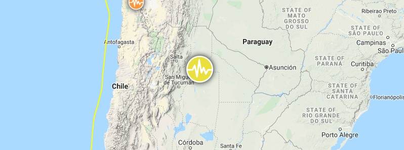 Deep M6.0 earthquake hits northern Argentina