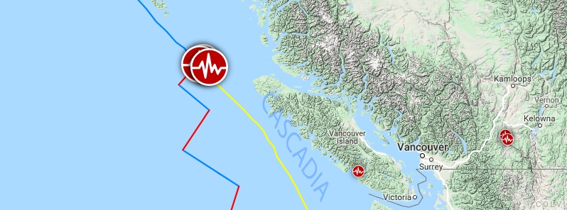 Shallow M6.3 earthquake hits off the coast of Vancouver Island, B.C., Canada
