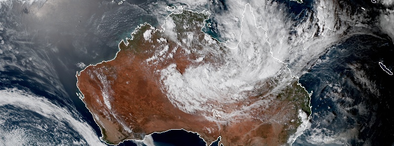 Heatwave conditions to persist across Australia, tropical low on course to bring significant rain to much of the country
