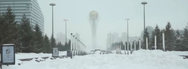 Heavy snowfall in capital Nur-Sultan ties 1964 record, Kazakhstan
