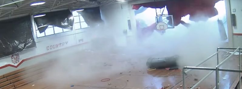 Intense wet microburst tears apart North Carolina school gym, injuring 3, U.S.
