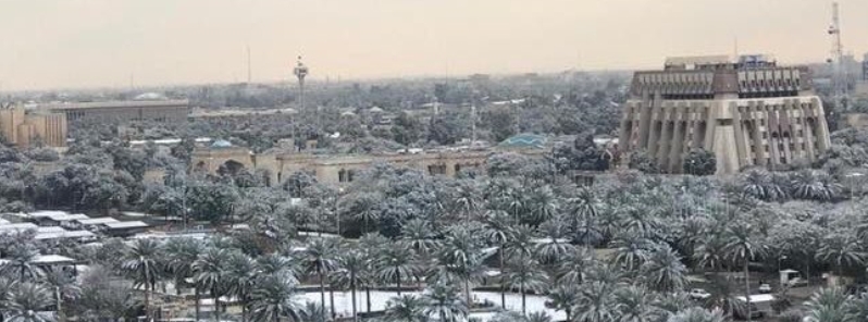Rare snowfall blankets Baghdad for the second time in more than 100 years, Iraq