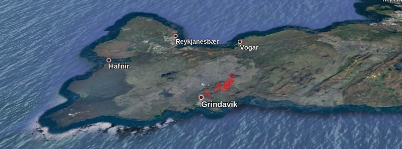 Earthquake swarm, uplift west of Mt. Thorbjorn volcano continues, Iceland