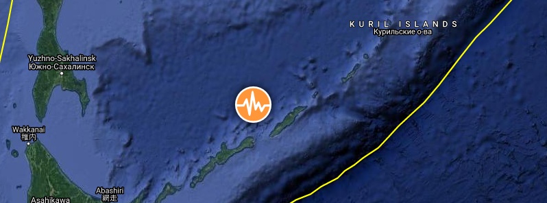 Strong M6.9 earthquake hits Kuril Islands at intermediate depth