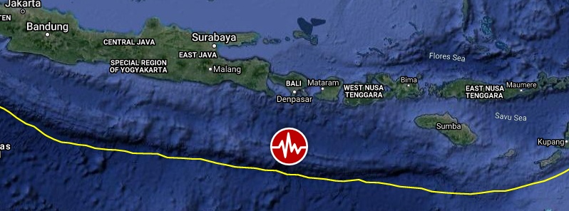 Strong and shallow M6.3 earthquake hits south of Bali, Indonesia