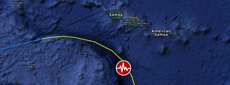 Shallow M6.0 earthquake hits Samoa Islands region
