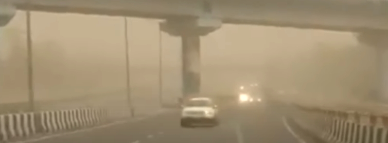 Massive dust storm barrels through Delhi, India