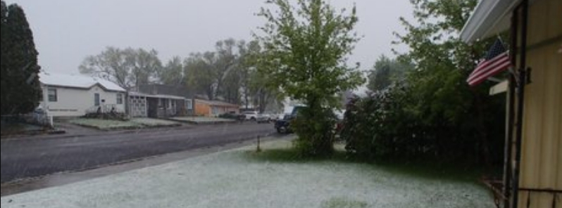 Record late May snowfall hits Idaho Falls, U.S.