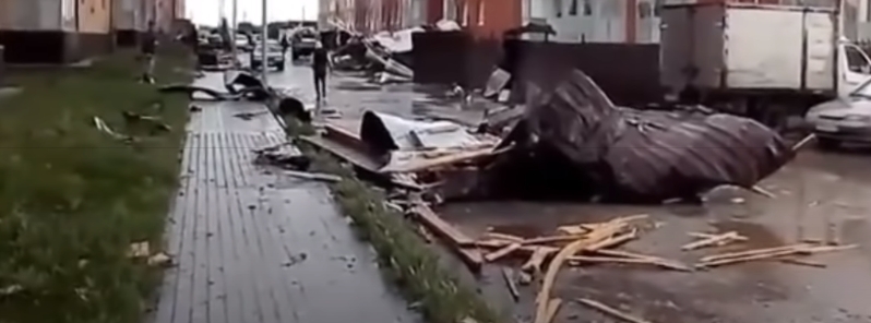Tornado with gale-force winds and hail rips through Belgorod, Russia