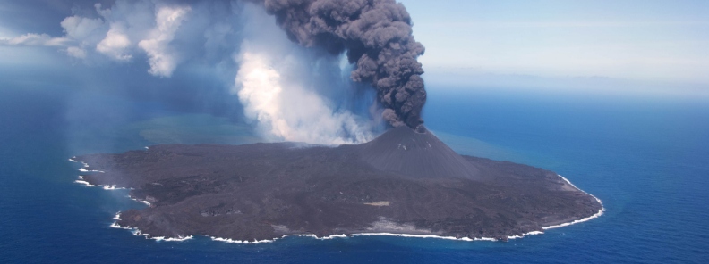 Intense activity at Nishinoshima volcano, summit crater extends as explosive eruptions continue, Japan