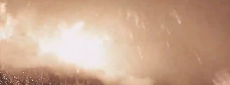 Major explosion at Stromboli volcano, Italy