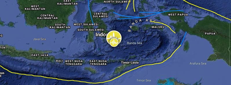 Deep M6.9 earthquake hits Banda Sea, Indonesia