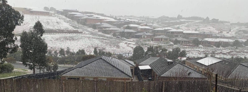 Snow engulfs Victorian towns as Melbourne braces for coldest four-day spell since 1996, Australia
