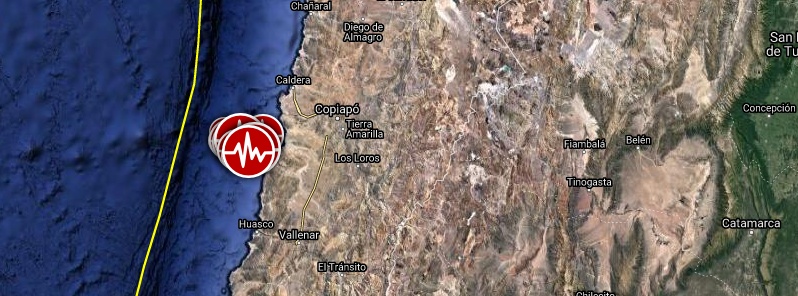 Shallow M6.5 aftershock hits near the coast of Atacama, Chile
