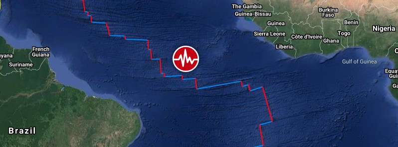 Strong and shallow M6.9 earthquake hits central Mid-Atlantic Ridge