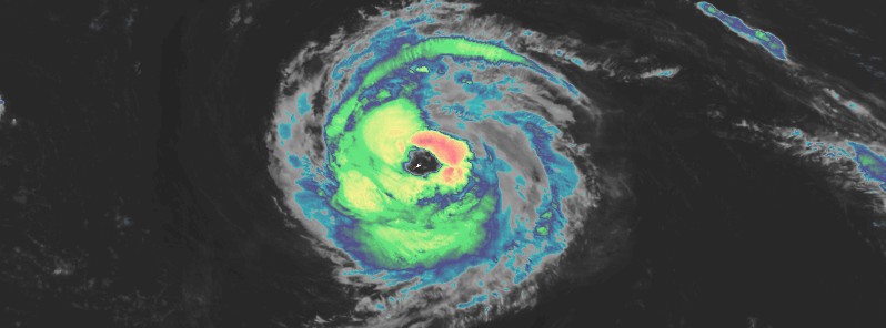 Eye of Hurricane “Paulette” moves directly over Bermuda