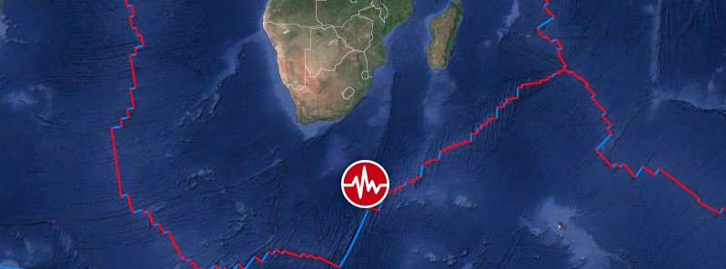 Shallow M6.2 earthquake hits south of Africa