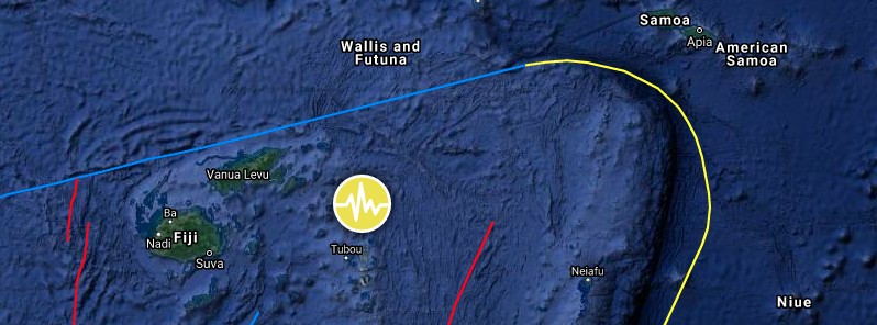 Deep M6.0 earthquake hits Fiji region