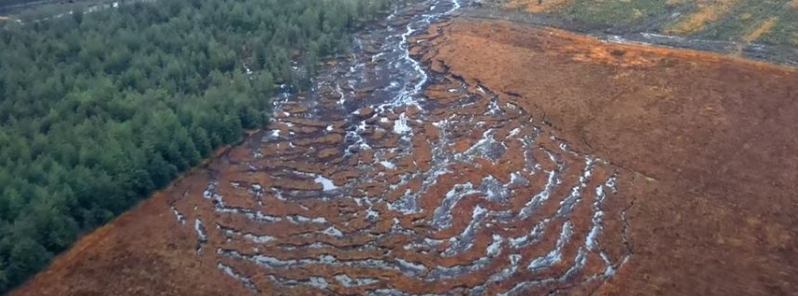 Massive peat landslide in Donegal, Ireland