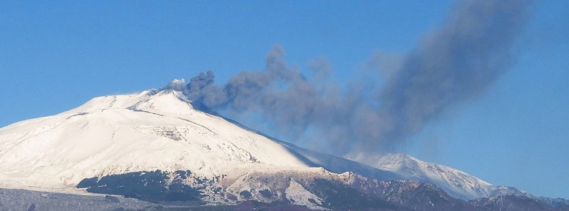 Abundant dark and dense ash emission at Etna volcano, Aviation Color Code raised to Red, Italy