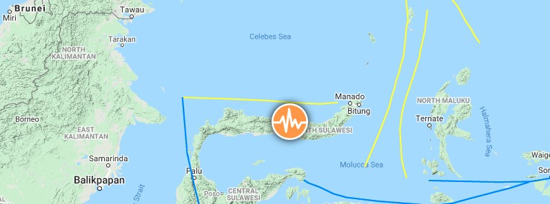 M6.1 earthquake hits Sulawesi, Indonesia at intermediate depth