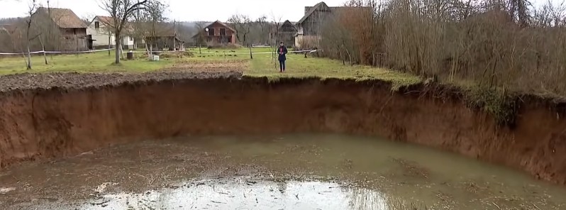 Large sinkholes still opening one month after destructive M6.4 earthquake in Petrinja, Croatia