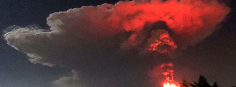 Powerful eruption at Etna volcano, Italy