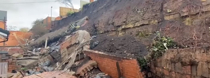 Landslide causes collapse of 21 m (70 feet) wall, forcing evacuations in Nottingham, England