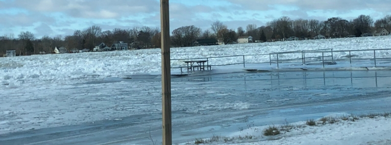 Ice jam pushes St. Clair River to record levels, triggers devastating floods in Michigan, U.S.