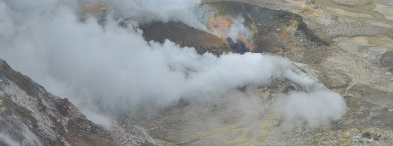 Declining vent temperatures at White Island volcano, New Zealand