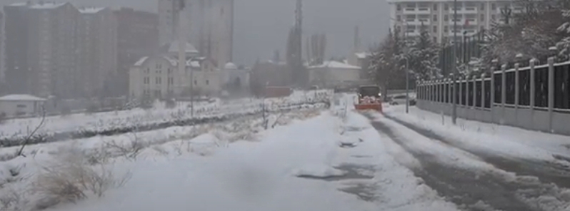 Unseasonal snow grips Istanbul following mostly dry winter, Turkey