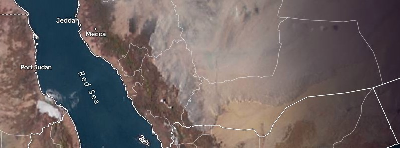 Intense sandstorm sweeps over Saudi Arabia