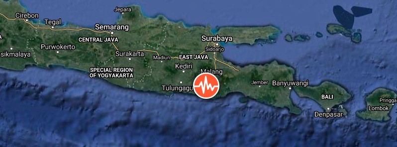 M6.0 earthquake hits near the south coast of Java, Indonesia